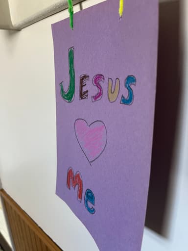 SkyWater Church kids Jesus Loves Me art project